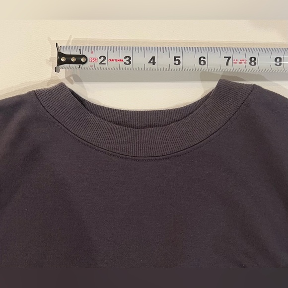 Sincerely Jules Drawstring Ruched Sides Crewneck Grey Large Sweater - Picture 10 of 12